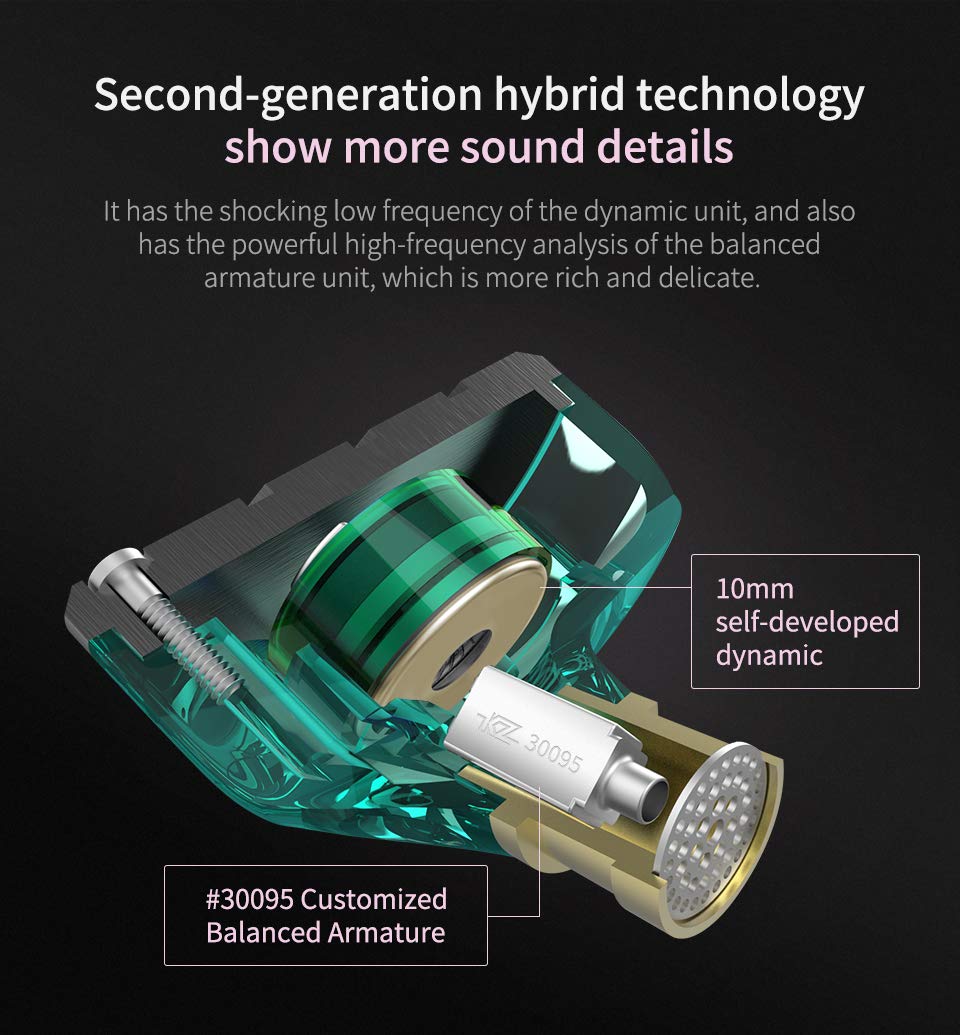 ハイレゾ対応マルチドライバー イヤホン Amazon.co.jp: KZ ZSN ダイナミックハイブリッドデュアルドライバー